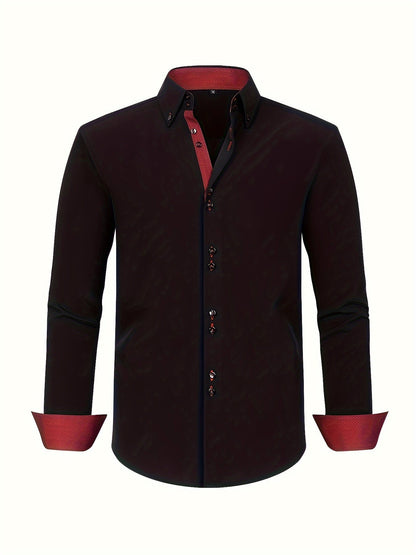 ALBERTO | CHEMISE ÉLÉGANTE LÉGÈRE AVEC DÉTAILS CONTRASTÉS