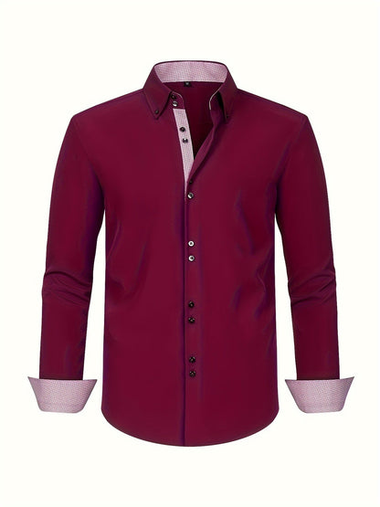 ALBERTO | CHEMISE ÉLÉGANTE LÉGÈRE AVEC DÉTAILS CONTRASTÉS