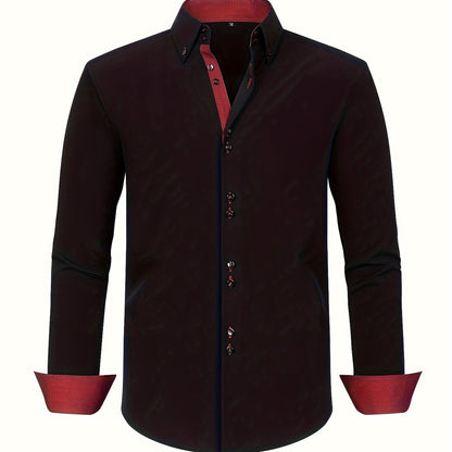 ALBERTO | CHEMISE ÉLÉGANTE LÉGÈRE AVEC DÉTAILS CONTRASTÉS