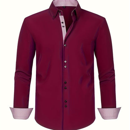 ALBERTO | CHEMISE ÉLÉGANTE LÉGÈRE AVEC DÉTAILS CONTRASTÉS