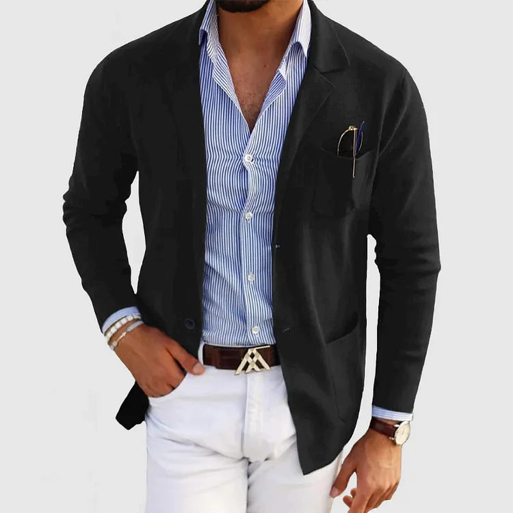 DUMONT LYON | BLAZER LUXUEUX POUR HOMME EN MATÉRIAU SOUPLE