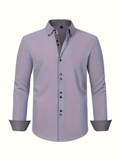 ALBERTO | CHEMISE ÉLÉGANTE LÉGÈRE AVEC DÉTAILS CONTRASTÉS